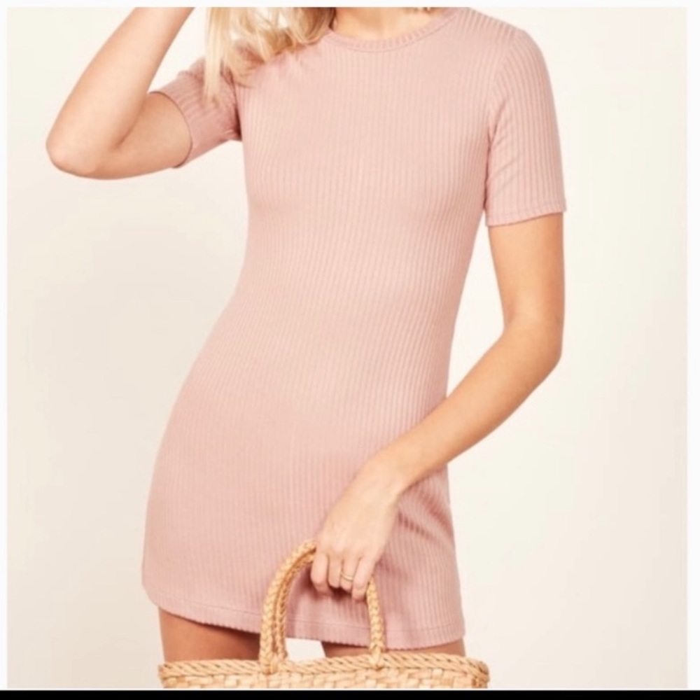 Reformation GiGi dress in light pink